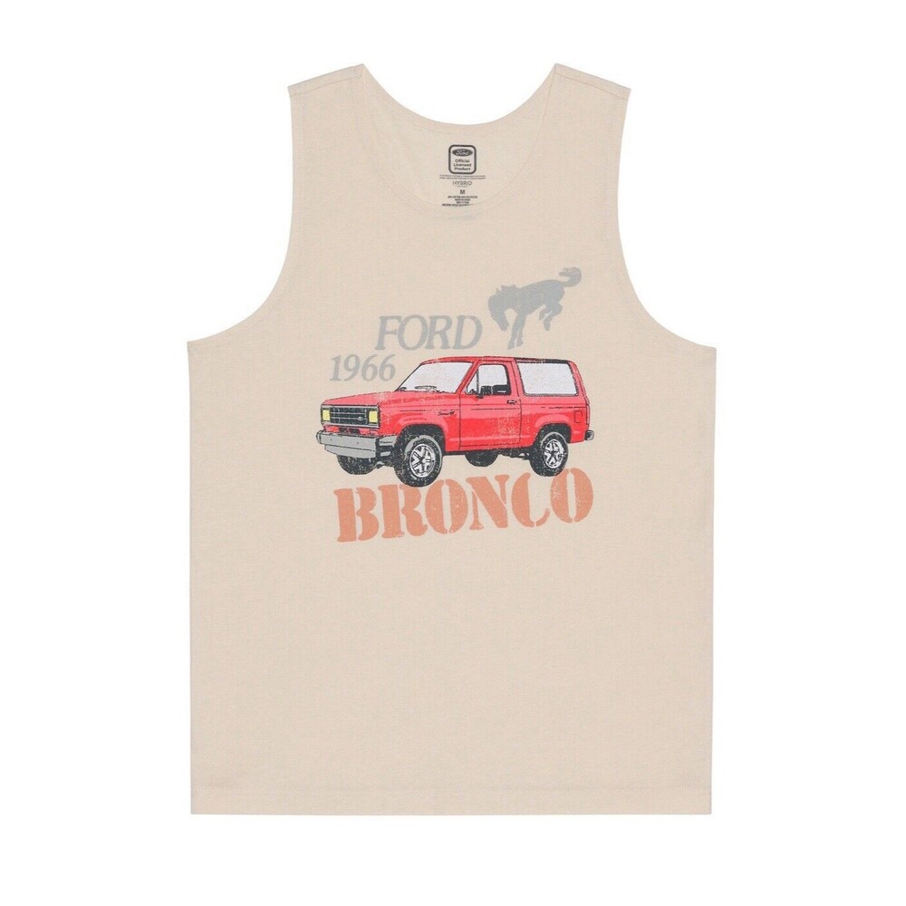 Ford Bronco Graphic Tank Top Sz XXL Natural New Cotton Blend Classic men's